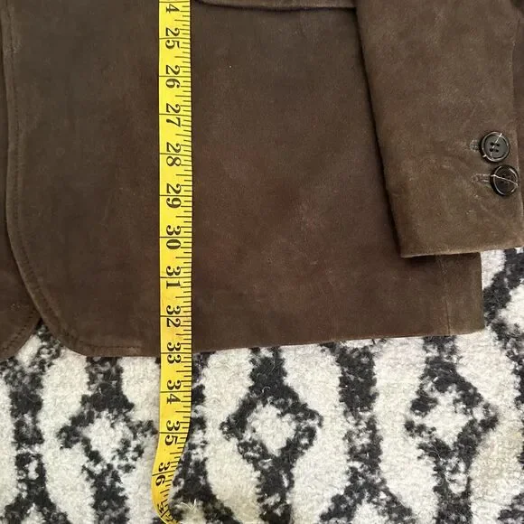 Stetson Western Wear Two-Button Jacket Suede Leather Brown Men's Size XL
